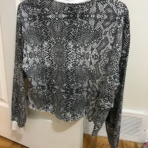 Aritzia snake pattern longsleeve blouse